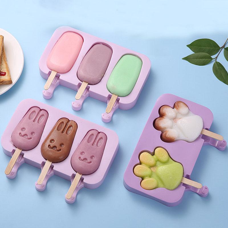 Silicone Ice Cream Tools for Homemade Popsicles, Ice Creams, and Frozen Treats