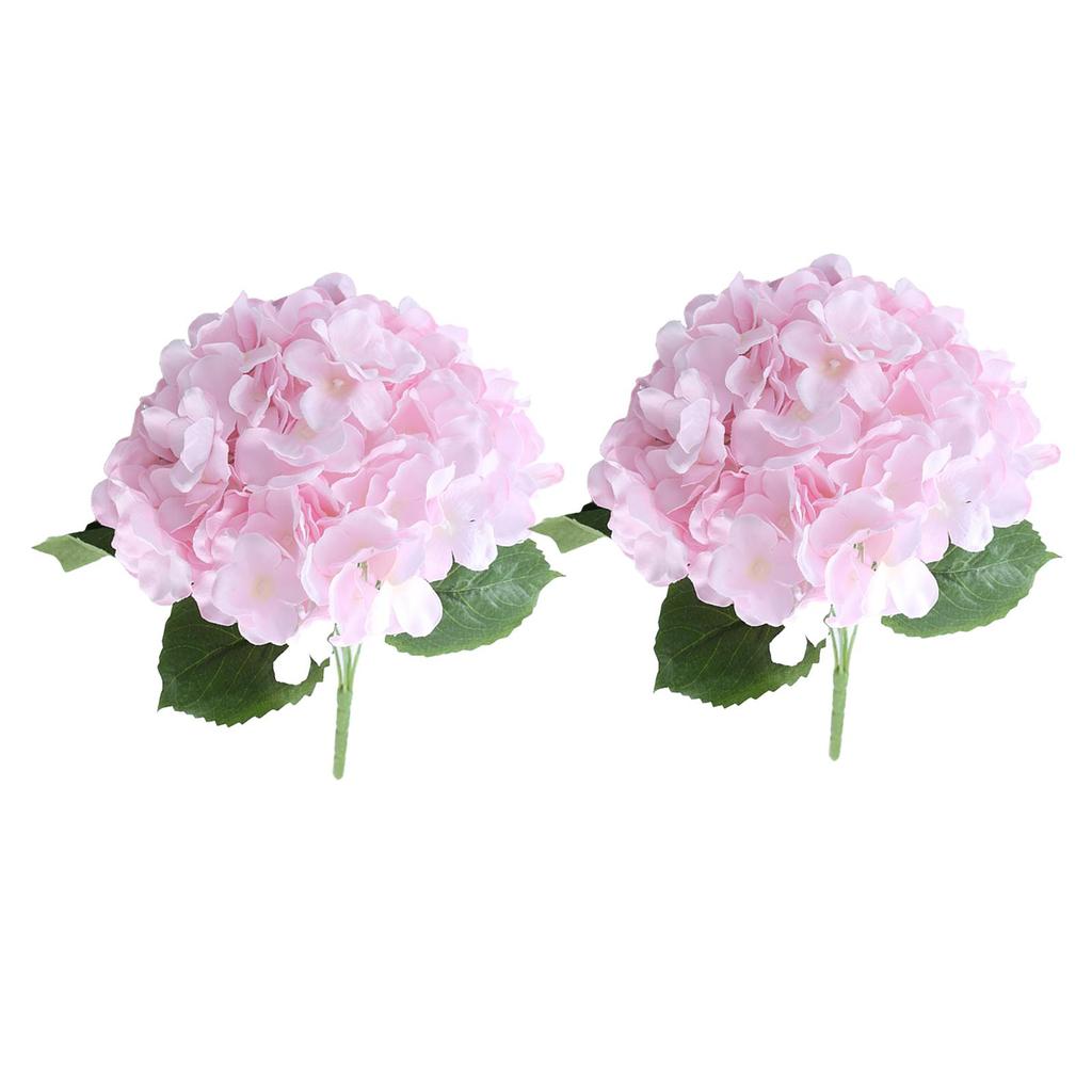 2 Pezzi Bouquet di Fiori Ortensia Fiore Real Touch Regali San Valentino Matrimonio Natale Ufficio Festa di Famiglia Soggiorno