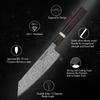 TURWHO 7" Japanese Kiritsuke Knife Hand Forged Chef Knife 73 Layer Damascus Steel VG10 Core Kitchen Knives Real Damascus Knife