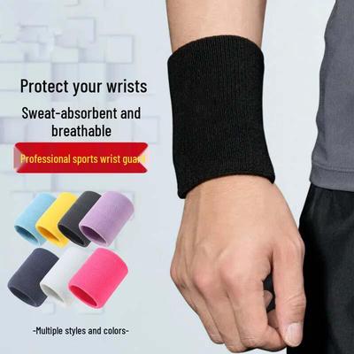 Bracelet de sport coloré en coton absorbant la sueur pour le fitness, la course à pied, le basketball et le badminton
