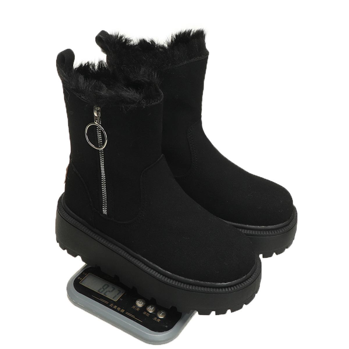 

Женские зимние новые бархатные женские сапоги, теплые сапоги, утолщенные хлопковые сапоги, женские сапоги с Северо-Востока 40 чёрный