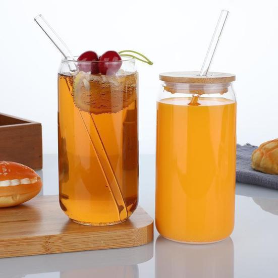 Color Changing Glass Cups with Lids Straws 16/20oz Cartoon Summer Iced Coffee Cold Tumbler Personalized Glass Drink Container