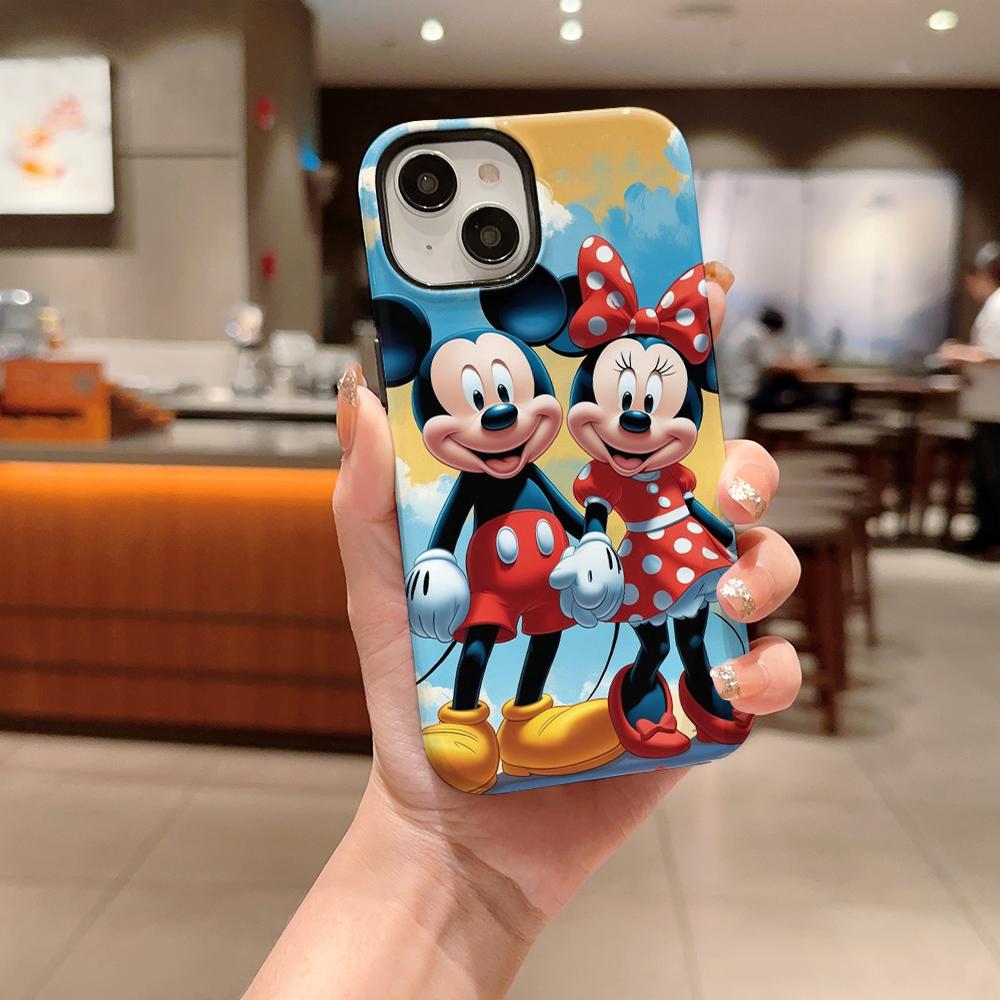 Disney phone case, double-layer protective cover, suitable for iPhone X/XS/SE/7/8/11/12/13/14/15/16/17 Pro Max Plus