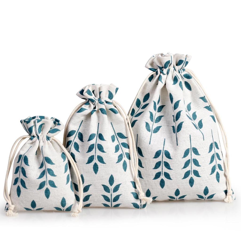 Cotton Line Drawstring Pouches Candy Favor Holder Jewelry Party Gift Bag