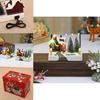 Christmas Resin Music Box Snow Scene With Light For Holiday Decor And Gift