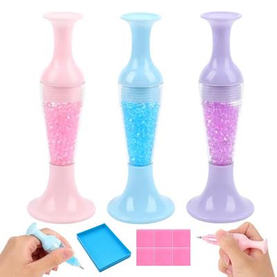 3Pcs Vase Shape 5D Diamond Painting Tool Multi-Function Diamond Painting Art Drilling Pen Diamond Art Painting Pen for Beginners