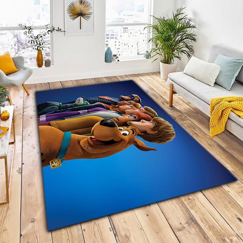 Halloween cartoon comedy adventure movie Scooby-Doo carpet is suitable for living room and bedroom doormats office balcony decorative carpet V5