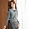 Srcr Women's 42-Count Ultra-Fine Wool Lapel Cable Knit Sweater