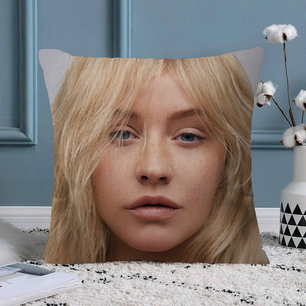 Christina Aguilera Singer Cushion Cover x Polyester Sofa Cushions Decorative Throw Pillows Home Decoration Pillowcover