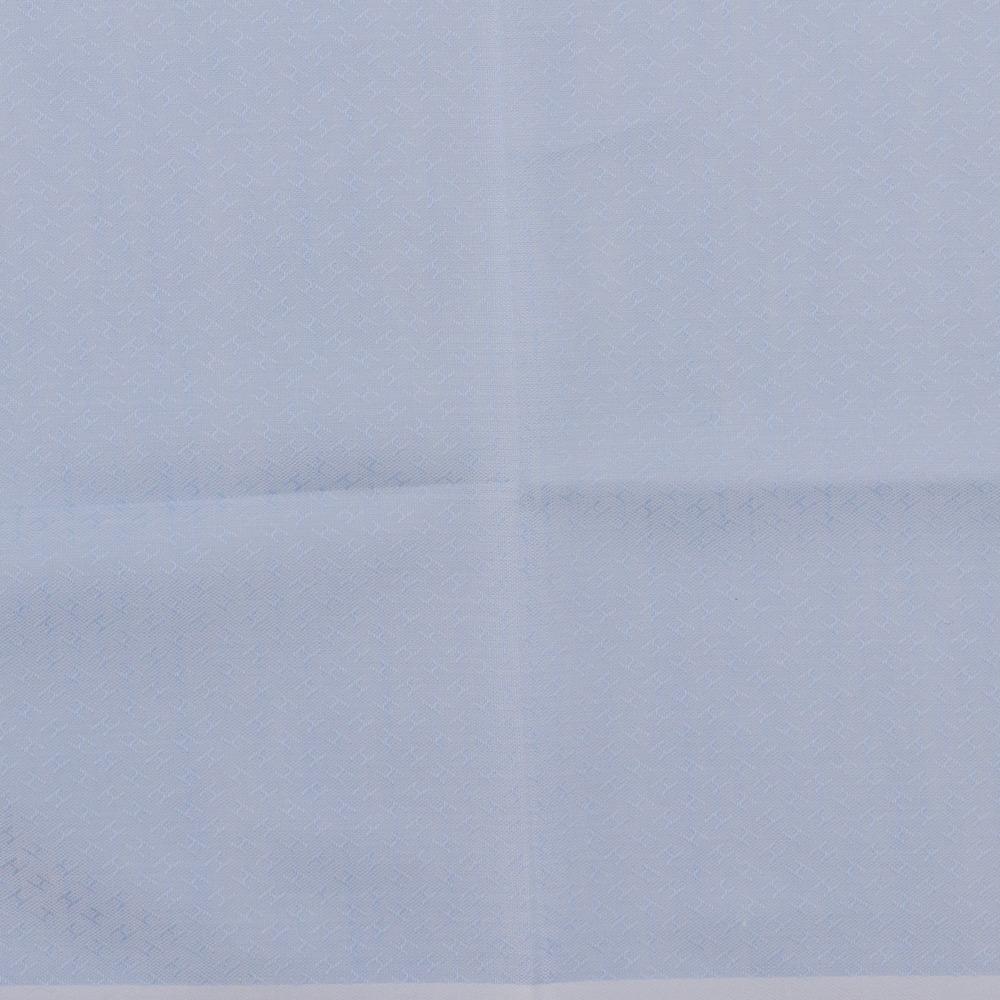 Hermes Jacquard H Handkerchief Handkerchief 2 Pieces Set Gray / Light Blue Cotton Mens Used