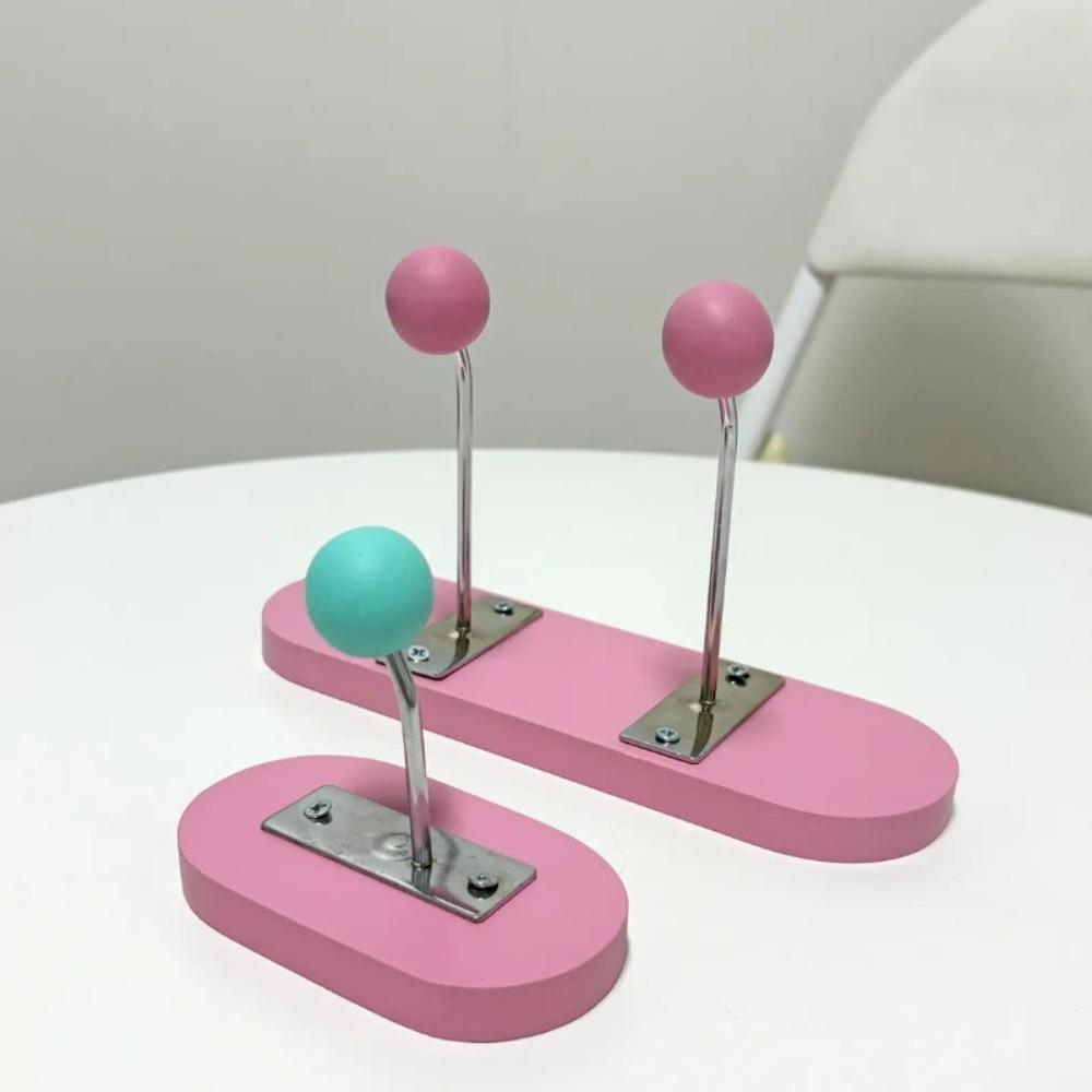 

Wood Hat Hook Pink/ Green Sticky Hooks Creative Clothes Hooks Household l розовый