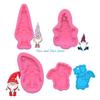 HX6F Shiny Glossy Santa Little Dwarf Silicone Epoxy Resin Mold DIY Keychain Pendant Jewelry for Christmas Day Gift