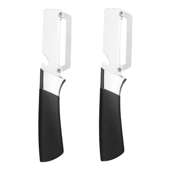 Stainless Steel Vegetable Peeler with Wood Handle Multi-Function Fruit Potato Peeler with Bottle Opener Quick Peeling Essential Kitchen Tool