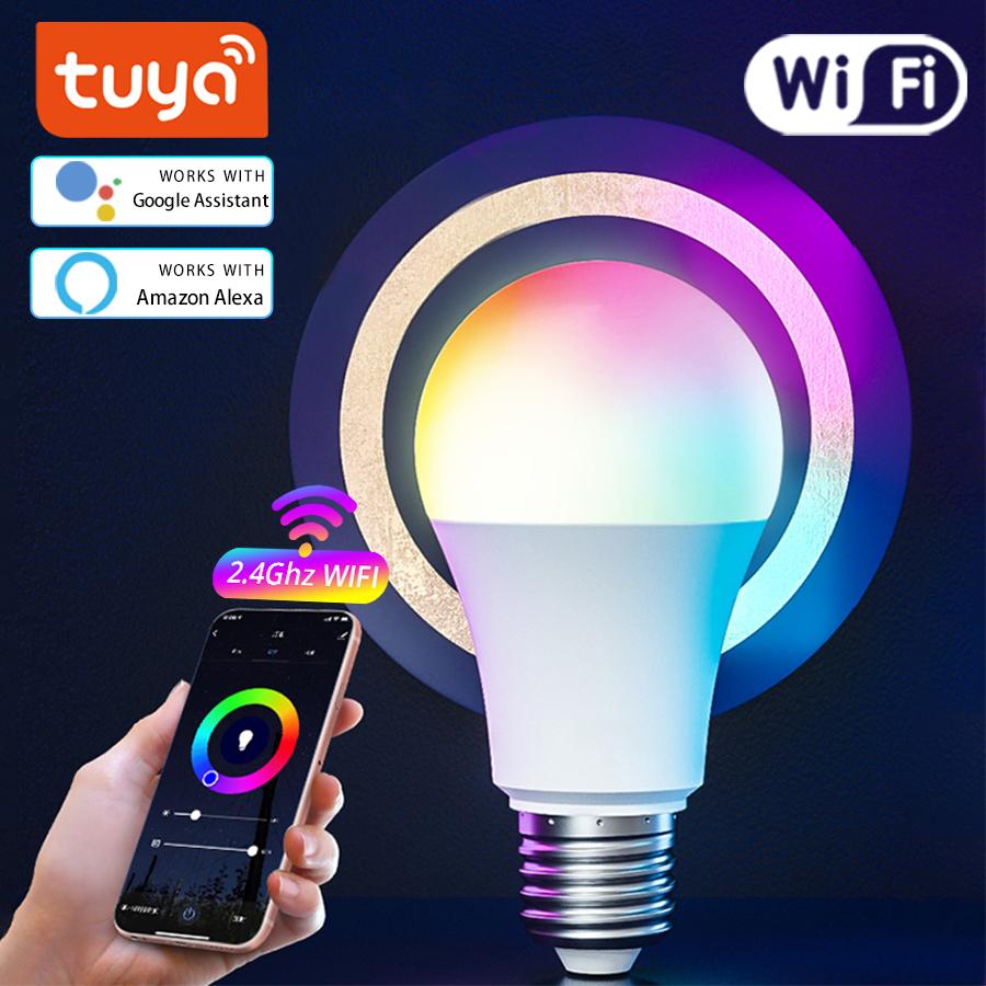WiFi-Enabled 15W Smart LED Bulb, Voice-Controlled via Voice Assistants