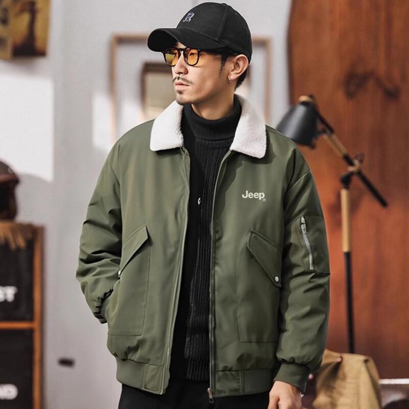 JEEP Men s Thickened Warm Casual Outdoor Jacket XL