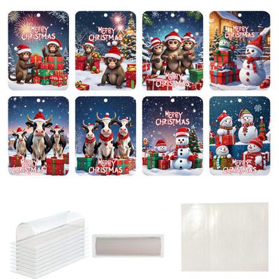 8-Pack Christmas Money Clips For Cash Cards, Checks, Funny Lipstick Clips, Gift Card Clips, Unique With Plastic Dome Cover And Double-Sided Adhesive
