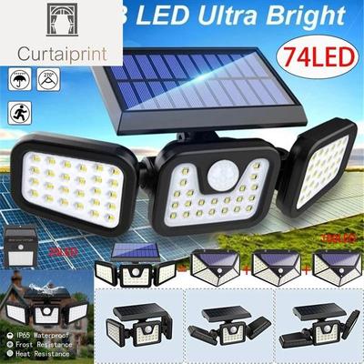 Recém-atualizado ajustável luz noturna de segurança solar sensor de movimento holofote 270 ° grande angular iluminação pátio jardim garagem varanda