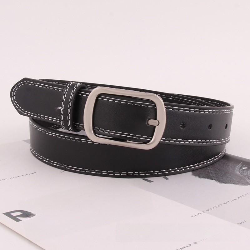 Retro Style Unisex Fashion Leather Belt With Metal Buckle Outdoor Casual Girdle