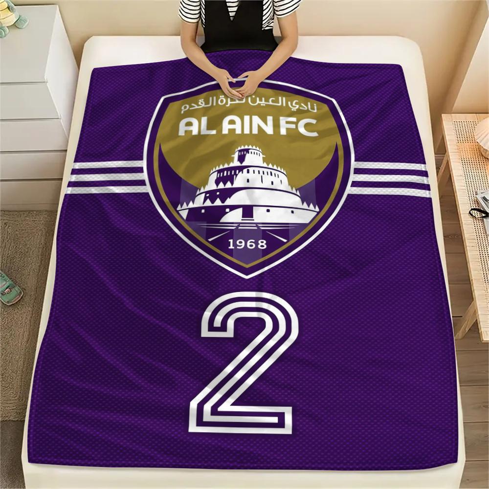 Al Ain FC Pattern Flannel Blanket, High Quality Comfortable for All Seasons, Home Decor, Warmth and Comfort, Perfect for Gifts.