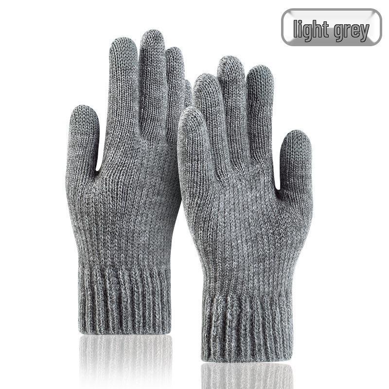 2025 Men's Classic Touchscreen Alpaca Wool Fleece-lined Thick Knit Gloves