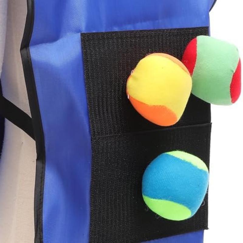 UPKOCH 2ks Lepicí vesty Hodová hra pro děti - Sada pro hru Völkeball s 2 lepivými vestami a 10 suchými zipy - Hra se suchým zipem pro zábavu uvnitř i venku