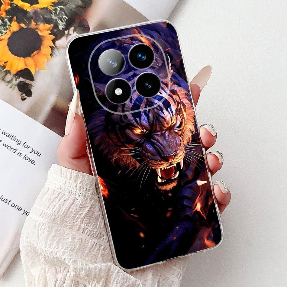 For Xiaomi Redmi Note 14 Pro+ Cool Dragon Tiger Painted Phone Case For Redmi Note14 Pro Plus 5G Soft Silicone TPU Cases