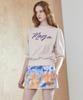 MAXZA Lettering Pearl Stud Point Sweatshirt