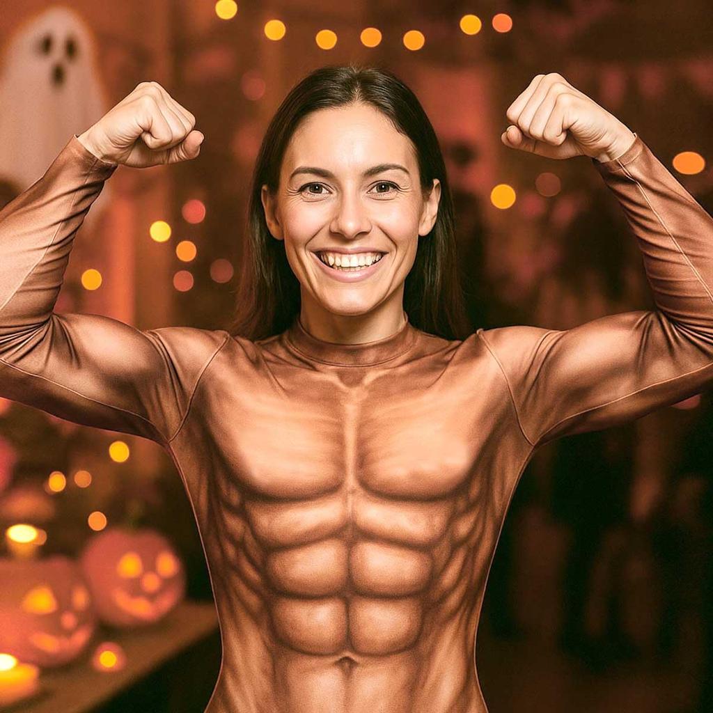 Monoi Muscle Cosplay Halloween Funny Muscle Suit Kigurumi Costume