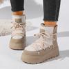 New Style Thick-soled Snow Boots with Extra Padding, Short Cotton Shoes for Women in Large Size