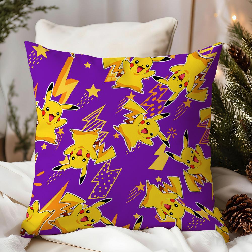 P-Pika Q-Chu Pillow Covers Decorative Cushions For Sofas Personalized Gifts Room Decorating Items Home Decorations Cushion Cover