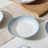 Lini'en Relief Underglaze Ceramic Dinner Plate Set
