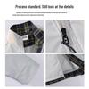 Mark Huafei Men's American Plaid Patchwork Stand Collar Jacket