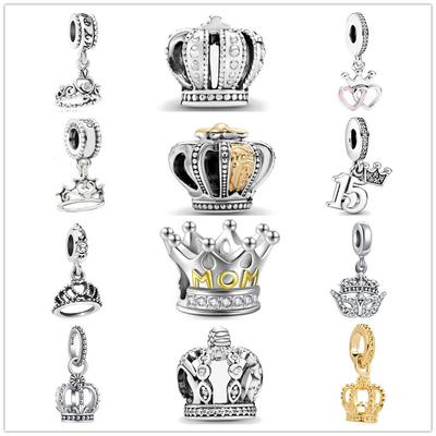 Heart Imperial Crown Dangle Charm Bead Fit Original Fashion Bracelet Pendant Diy Jewelry For Women