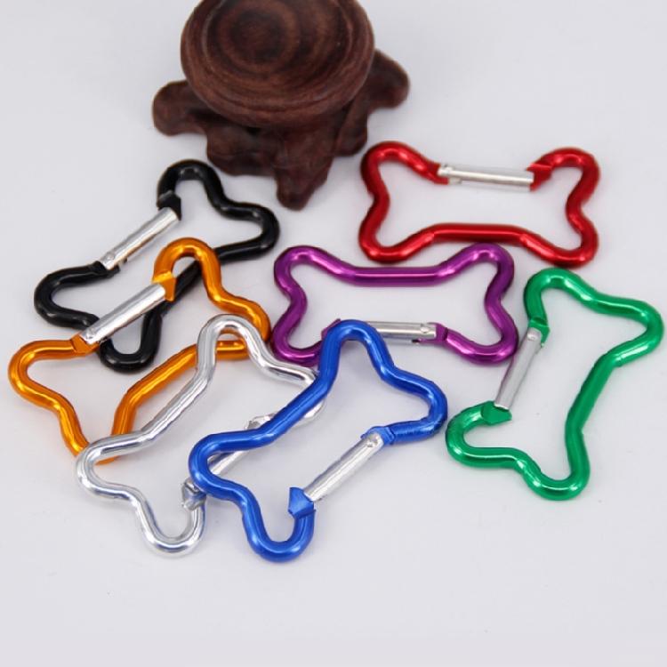 5Pcs Bone Shape Carabiner Clip Aluminum Alloy Hanging Carabiner Hook Spring Snap Hook Clip Outdoor Hiking Accessories