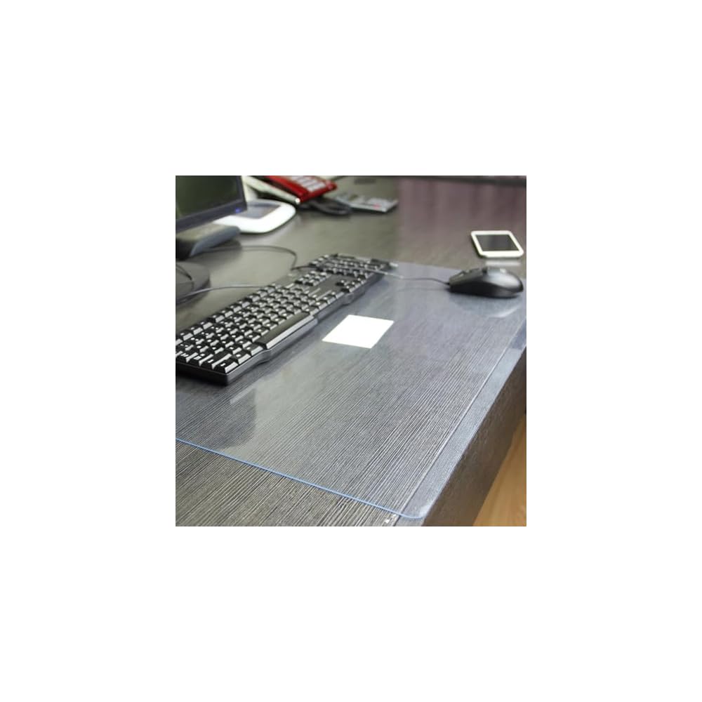YAHUO Office Supplies PVC Desk Mat, Transparent Table Mat, Vinyl Mat, 1mm Thick, for Study Desks