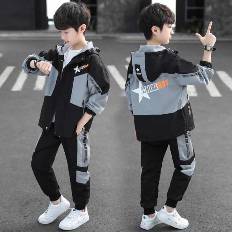 

Boys Quilted Two-Piece Set 2025: Stylish and Warm Autumn/Winter Streetwear for Kids 160 cm