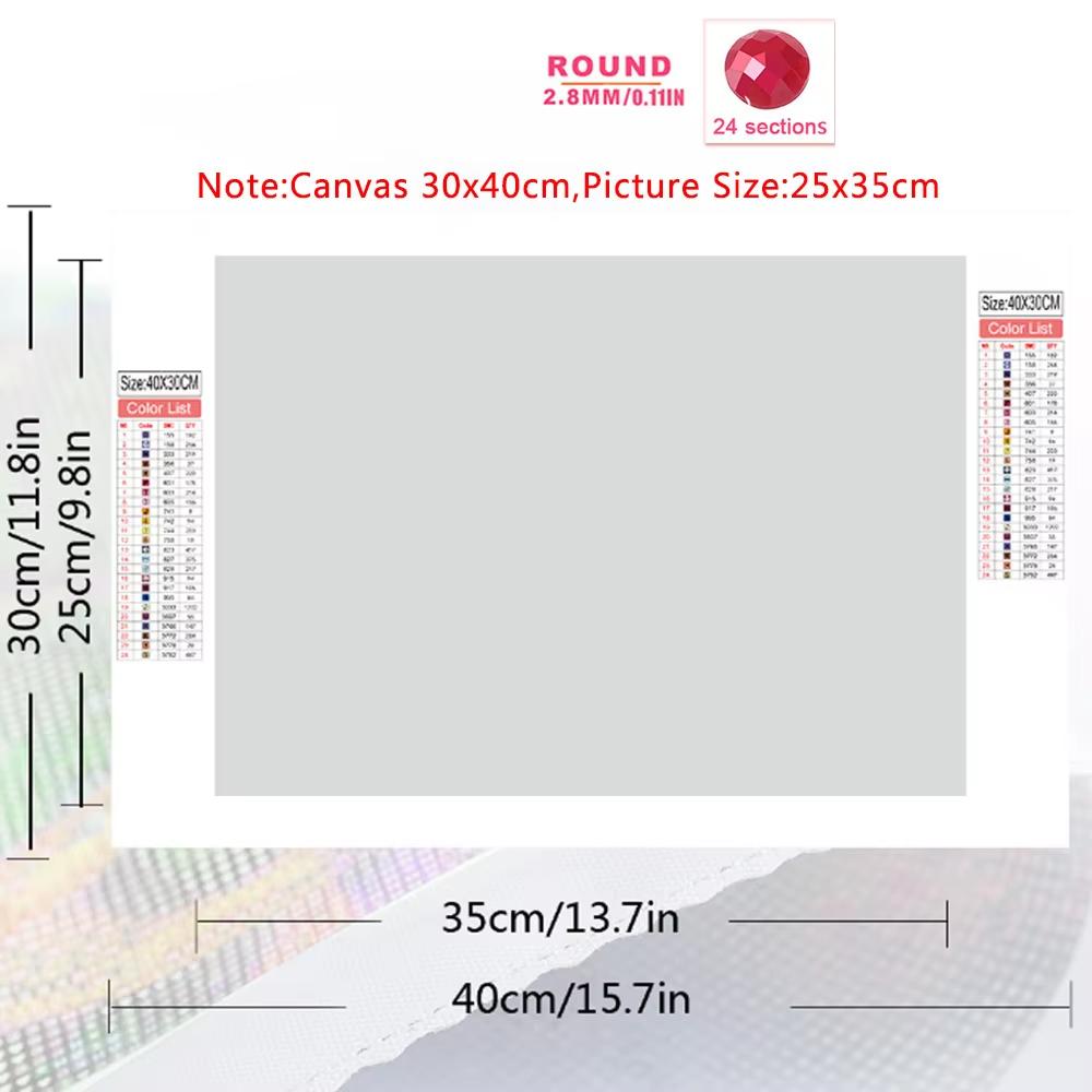 5D Diy Diamond Painting Black Red Landscape Full Round Drill Rhinestones Pictures Embroidery Rose Flower