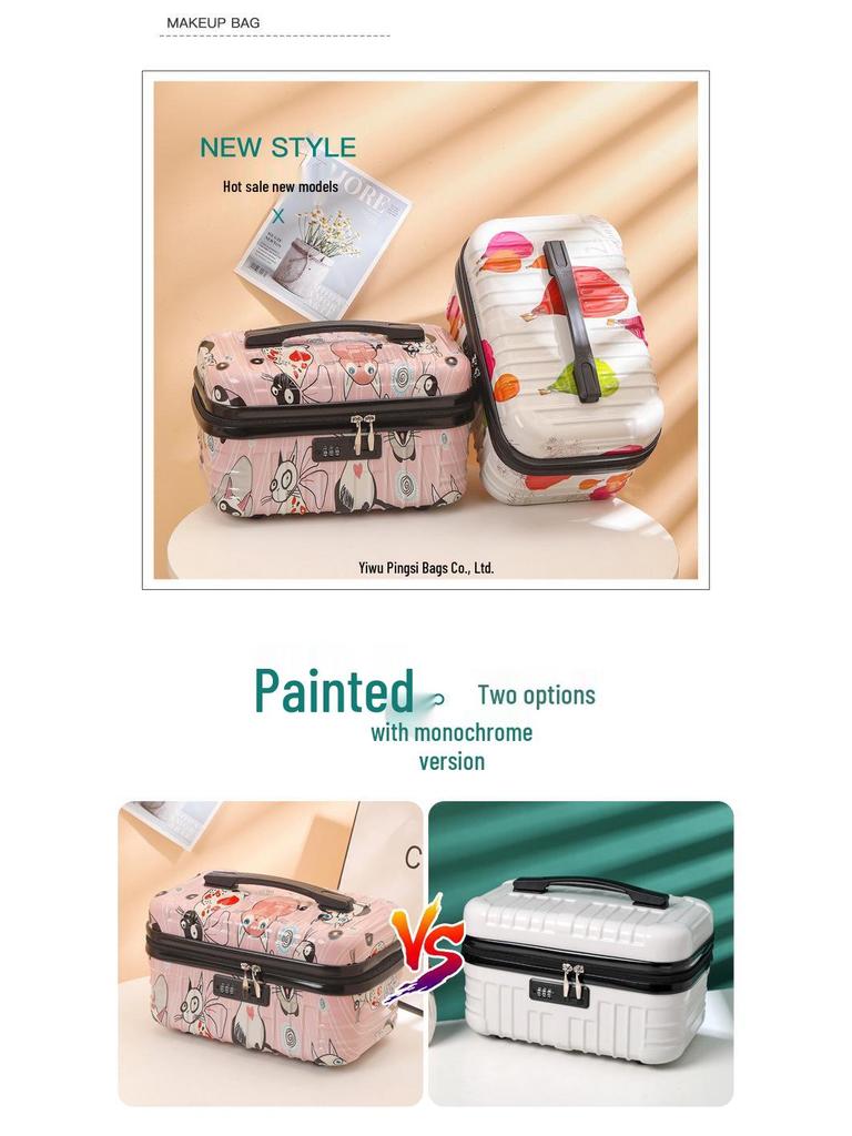 16" Women's Carry-on Makeup & Toiletry Bag with Lock - Large Capacity, Lightweight, Waterproof Organizer.