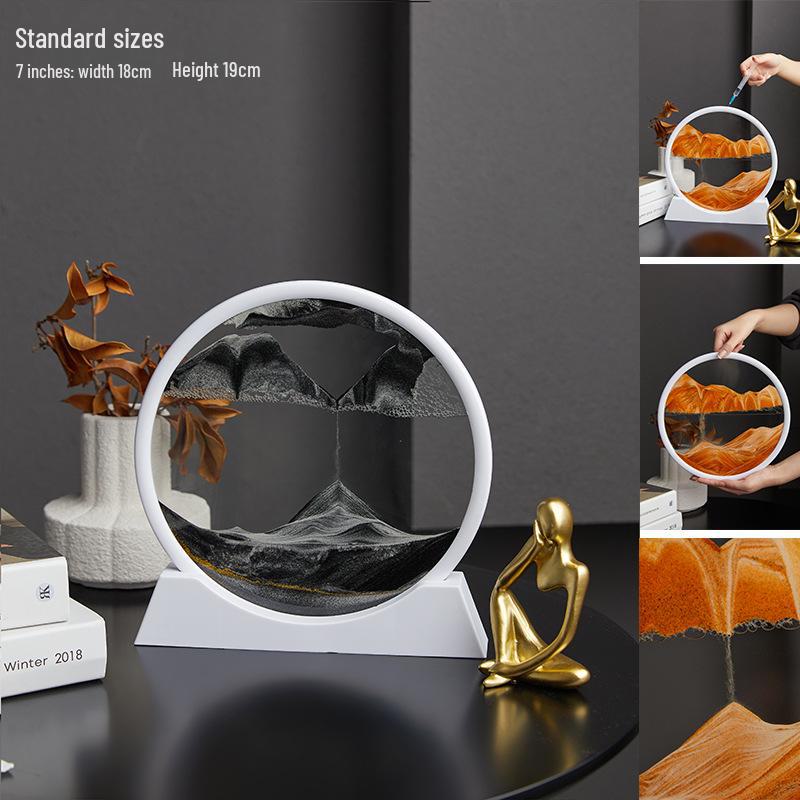 Eleganckie ozdoby z ruchomym piaskiem do dekoracji domu i biura