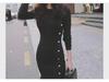 Hepburn Style Knitted Fishtail Sweater Dress for Women - Autumn/Winter Korean Fashion