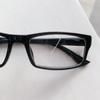 Retro Square Glasses Black Black Frame Square Cos Two-Dimensional Ultra-Clear Flat Mirror Multi-Degree Selection Myopia Mirror