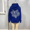 2026 Womens Oversized Hooded Sweatshirt With Embroidered Floral Design Casual Streetwear