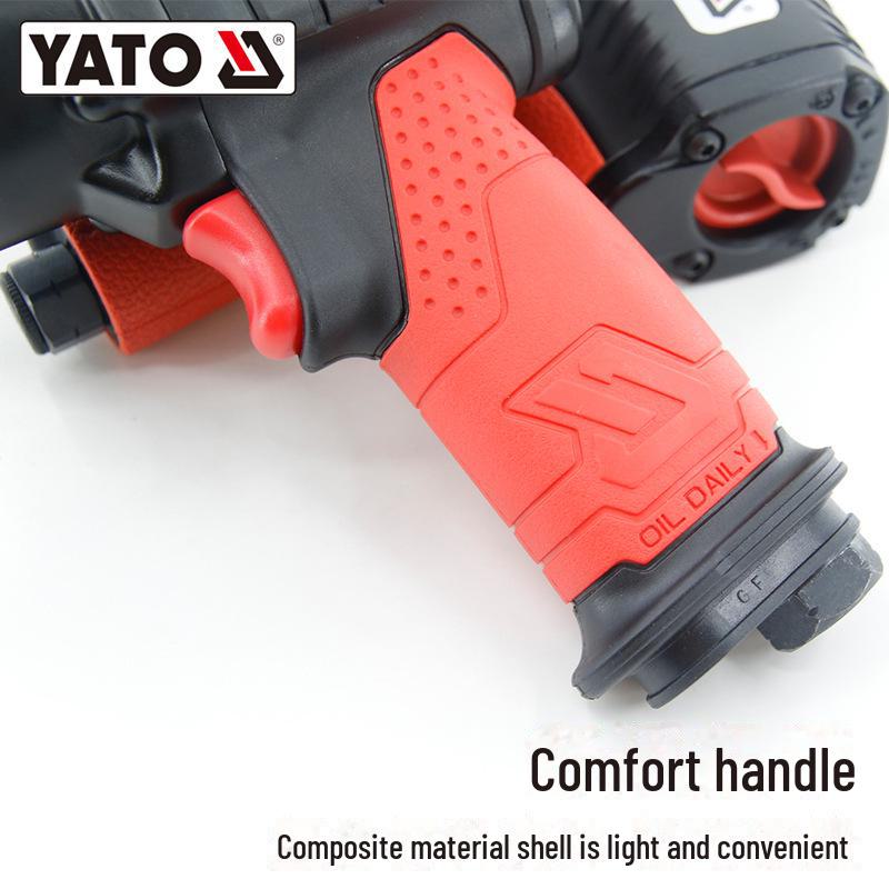 YATO Industrial Pneumatic Impact Wrench, Double Hammer, Auto Repair, Strong Storm, Small Air Cannon