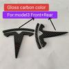 ABS 1 PZ 2 PZ 3 PZ Auto Anteriore Per Tesla ModelY Model3 Copri Cofano Adesivo Emblema Styling Carrozzeria Posteriore Bagagliaio Badge Decalcomania Accessori JI3