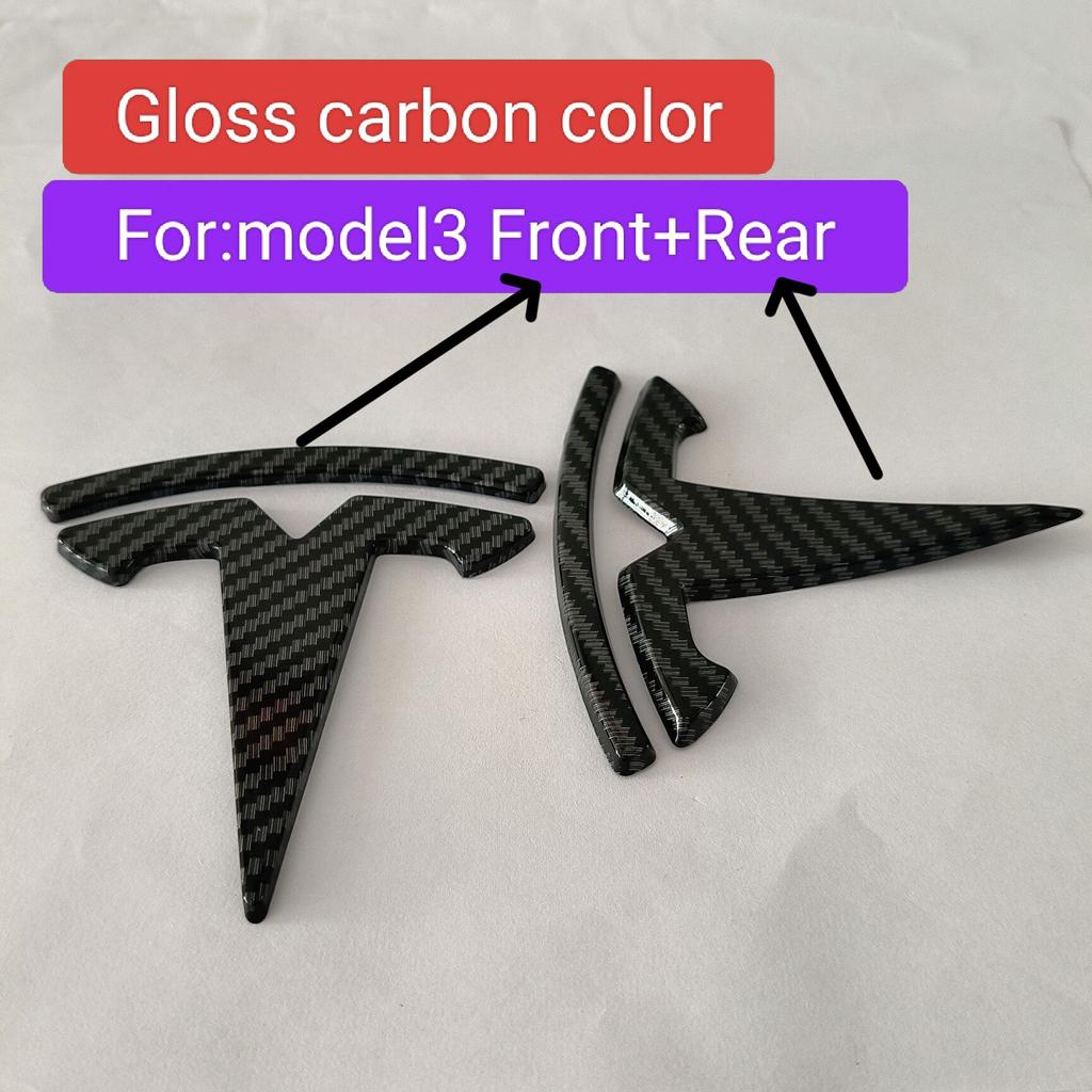 ABS 1 PZ 2 PZ 3 PZ Auto Anteriore Per Tesla ModelY Model3 Copri Cofano Adesivo Emblema Styling Carrozzeria Posteriore Bagagliaio Badge Decalcomania Accessori JI3