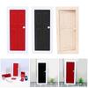 Retro Style 1/12 Scale Dollhouses Bathroom Classical Door Bathroom For DIY Room Decorations