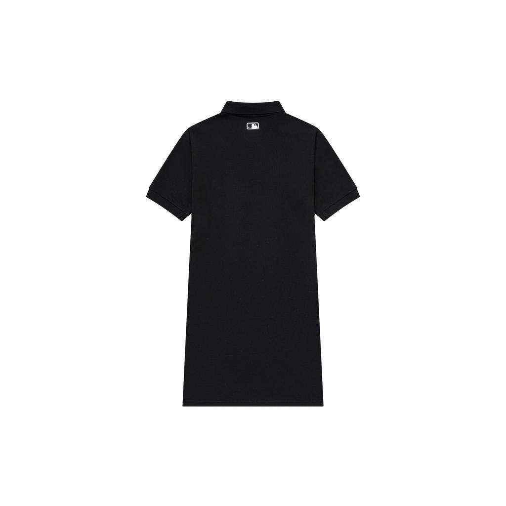 MLB Boston Red Sox Logo Embroidered Casual Loose Comfortable Sports Short Sleeve Dress Women Dress Black 3FOPH0133-43BKS
