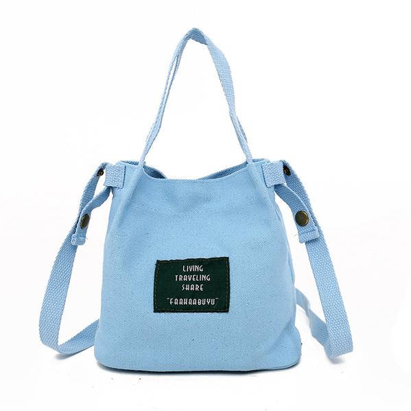 Fashion All-match Girl Mini Crossbody Bag Original Canvas Letter Labeling Shoulder Bag Art Canvas Bag