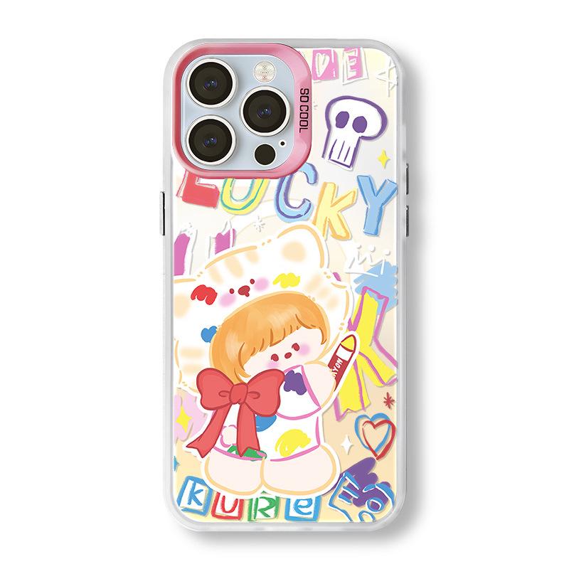 

Huawei Mate 60 & Apple 14/13Pro Magnetic Frosted Laser Mobile Case with Bracket - Women s Edition Apple 7/8