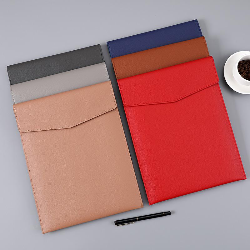 A4 Waterproof Leather Document Bag - Large Capacity Business Briefcase